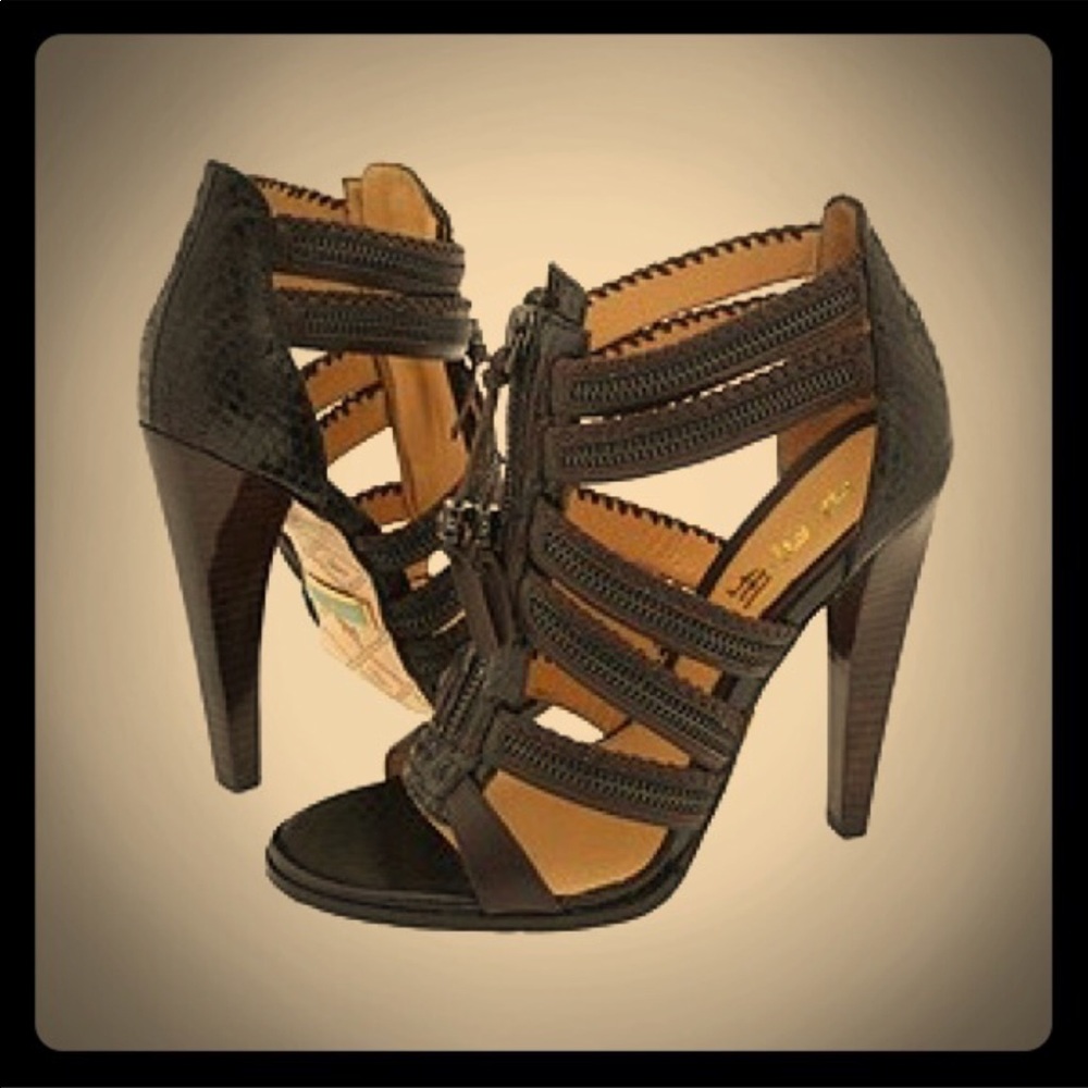 L.A.M.B. Gwen Stefani Nayuta Zipper Gladiator Sz 7